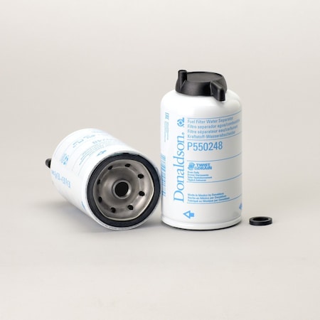 Donaldson Fuel Filter, Spin-On, Treated Cellulose, Std Drain, Outer Dia 2.99 In. 76Mm 15 Micron P550248